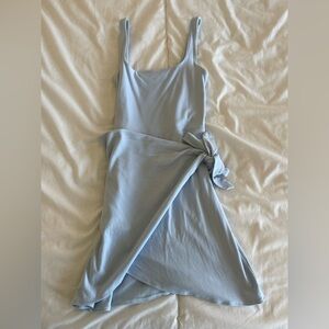 Wilfred Blue Asymmetrical Sundress Scoop Neck